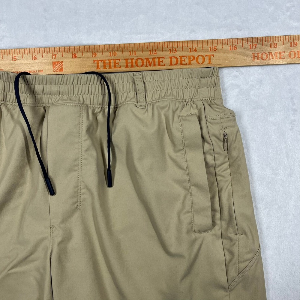 Birddogs Gym Shorts Men XL Long Tan Khaki Lined Stretch Athletic Performance - Picture 8 of 13